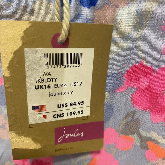 Joules Womens 12 Colorful Sleeveless Mini Dress Bold Abstract Preppy Feminine - Picture 2 of 4